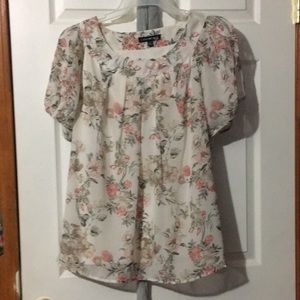 A floral blouse
